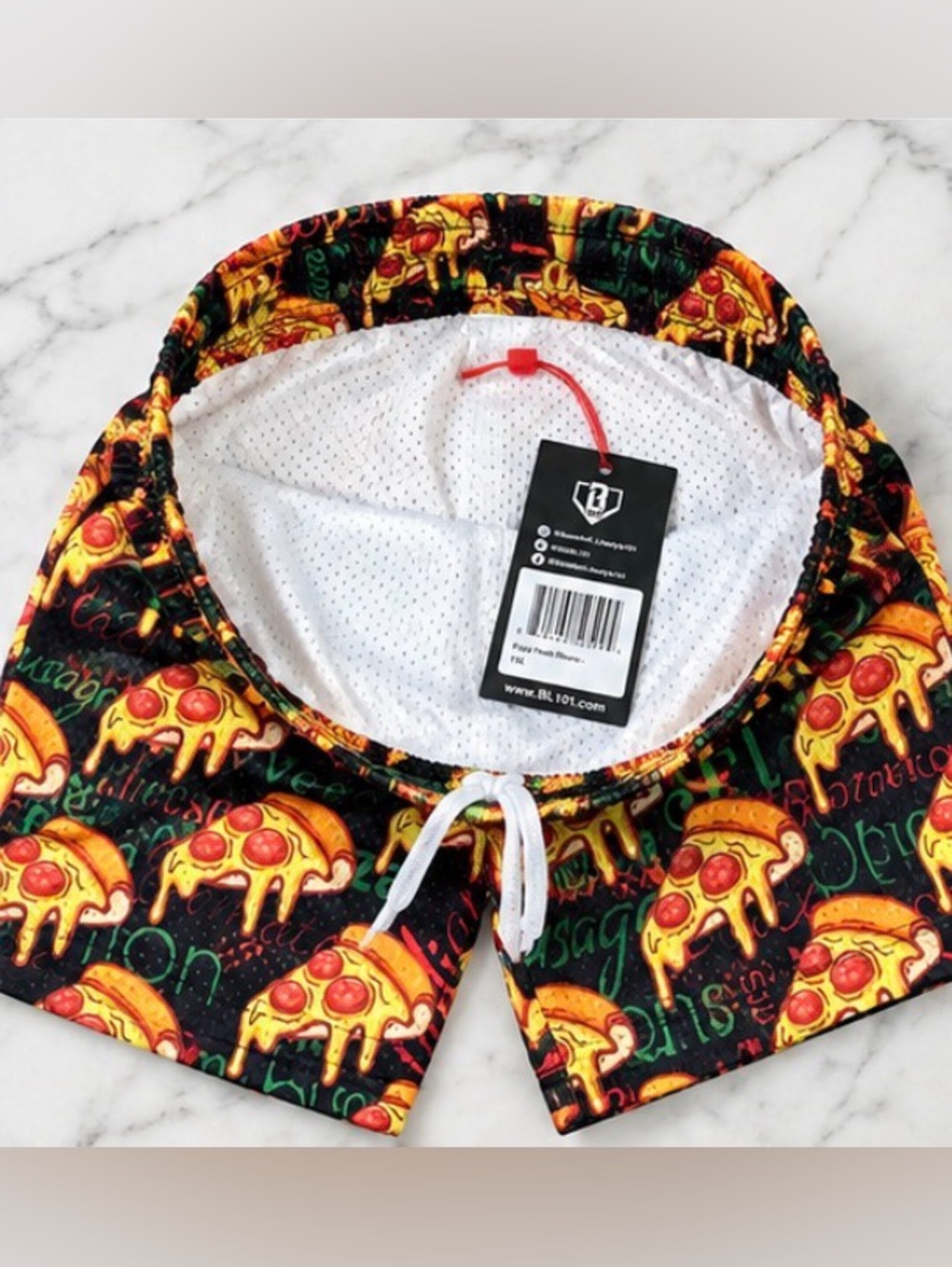 NEW WITH TAGS | Baseball Lifestyle 101 Pizza Youth Shorts | Size YXL - Picture 3 of 6